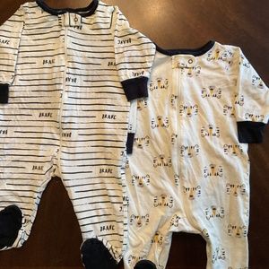 Onesies Brand 3-6M  Brave Tiger 2pc Footsie Sleeper